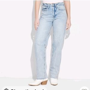 Wild Fable High-Rise Straight Easy Rigid Light Wash Women's Inseam 32